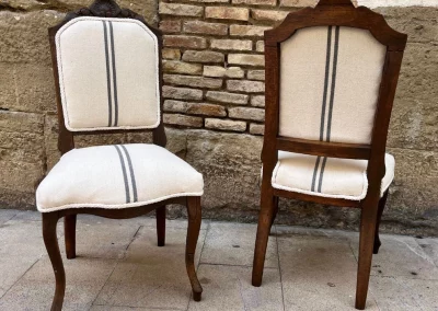 pareja de sillas restauradas